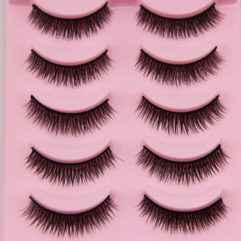 Shellhard 5Paris Fashion Handmade Fake Eyelash Natural Long Thick Eyelash Party Eye Lash For Makeup Tool