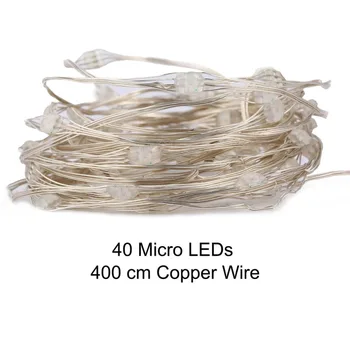 

Waterproof 4m 40LEDs RGB LED String Lights Battery Powered With Remote Indoor Decor Outdoor Garden Stroller Christmas Tree