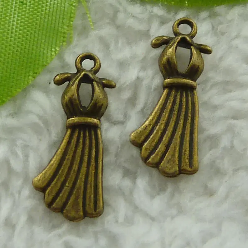 400 pieces antique bronze dress charms 23x10mm 2559in Charms from