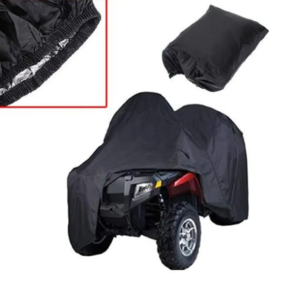 

Quad Bike ATV Cover Black Waterproof Four Wheeler Storage Cover Size L/XXL/XXXL