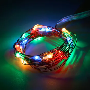 

2M 20 LEDs CR2032 Button Battery Operated LED Copper Wire String Fairy Lights With Milky White Battery Case for Party Hot Sale