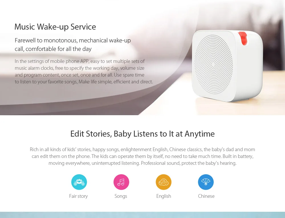 Original Xiaomi Internet Radio 2.4G Wifi Music Clock Built Bluetooth V4.2 Portable Speaker Radio for Smart Phone APP Control (5)
