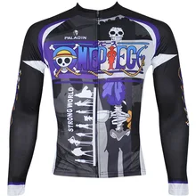 One Piece Брук велосипедные Джерси Черный нарисованным велосипедом; Майки для мальчиков 3xl Длинные рукава велосипед одежда высокого качества