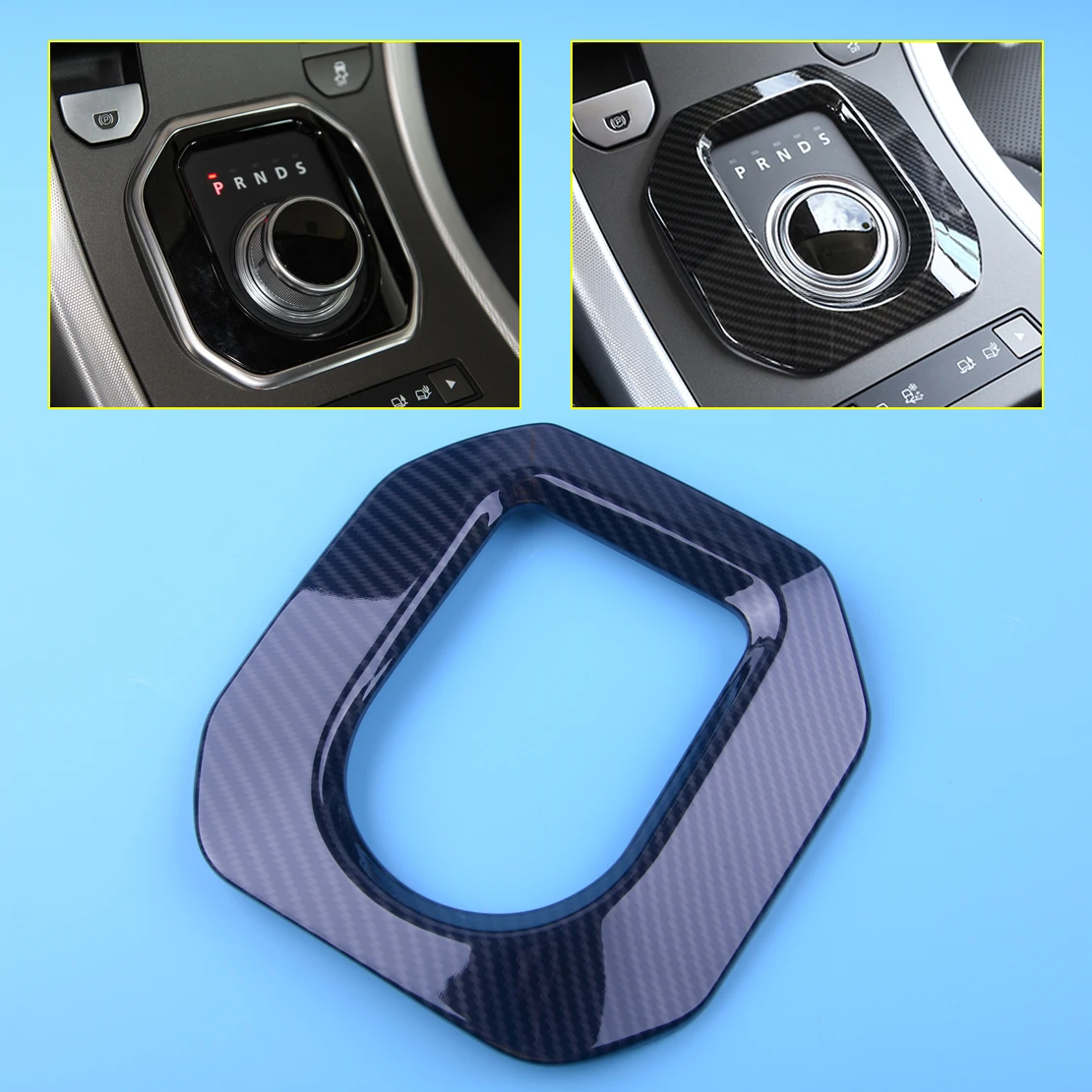 

DWCX Car Gear Shift Frame Position Panel Decorative Cover Trim Sticker fit for Range Rover Evoque 2014 2015 2016 2017 2018