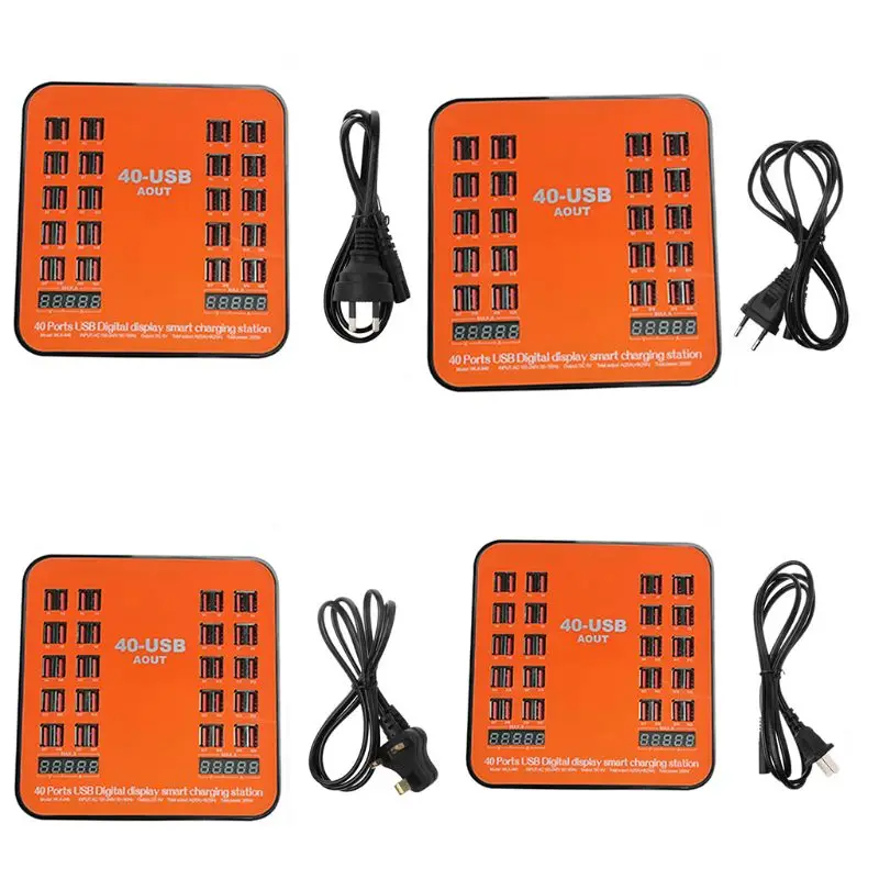 

1Set Universal 40 Ports USB Charger Multi Ports Charging Station Dock For Mobile Phone Tablet iPhone iPad Desktop Accessories