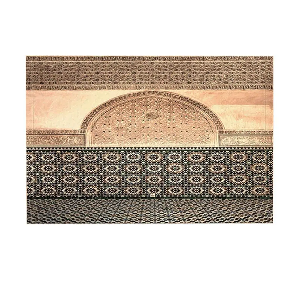 Moroccan Bath Rugs Architectural Tile Wall Ceramic for Travel Non-Slip Floor Entryways Indoor Front Door Mat Kids | Дом и сад