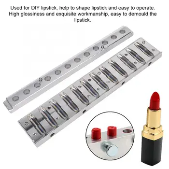

12.1mm DIY Lipstick Mold Beak Type Aluminum Lip Balm Mould Cosmetic Tool 12 Holes Lip stick Mold Makeup Tool