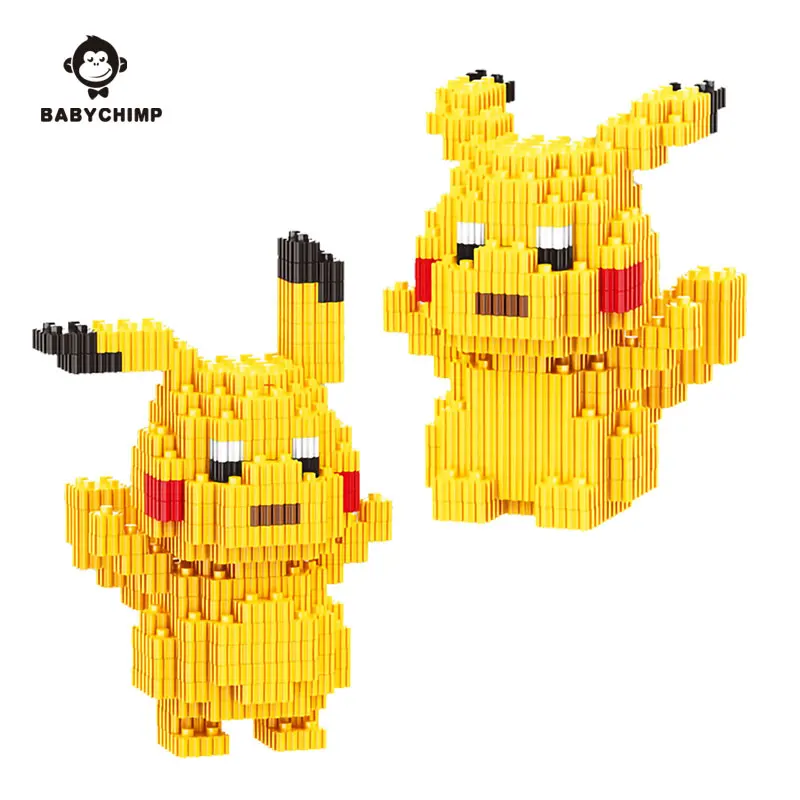 

Japanese Anime Cartoon Movie Pikachu DIY 3D Model Mini Building Blocks Diamond Bricks Compatible Action Figure Toy For Kid