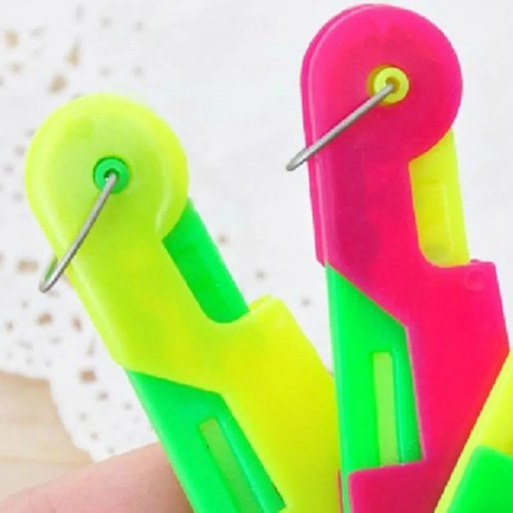 2Pcs Automatic Needle Threader Thread Guide Elderly Use Device Kit