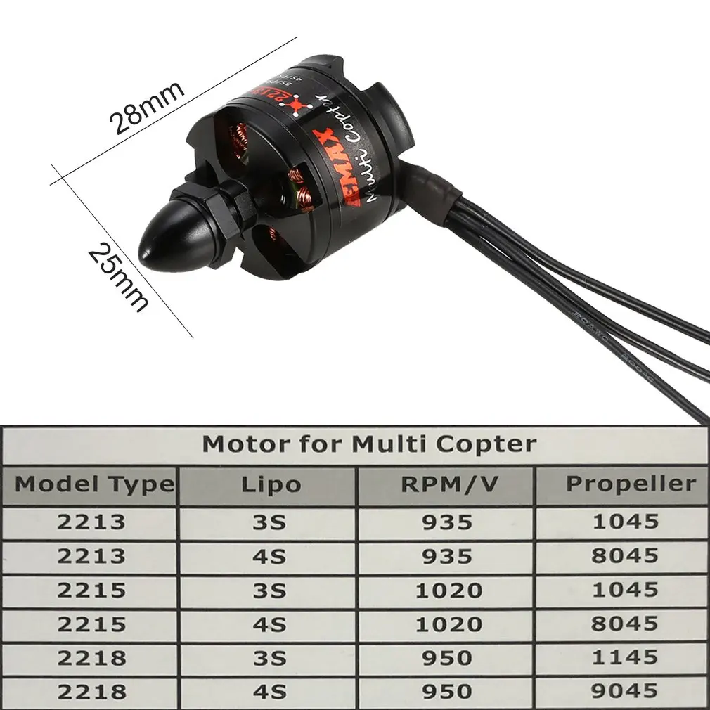 EMAX Plus резьба CCW бесщеточный двигатель+ 1 пара 1045 пропеллеров для F450 500 F550 RC вертолет части Аксессуары