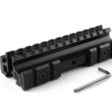 Ohhunt аксессуары для тактического оружия полный Размеры Tri-Маунт Уивер Стиль крепления преобразования с регулируемым ремешками по бокам AR15 с плоским верхом матовый