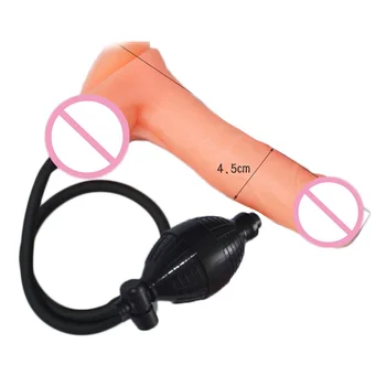 Hefty Probe Inflatable Butt Plug Expandable Vaginal Anal Dildo Balloon Pump Ass Adjustable Intumescent Vaginal Anal Stopper 4