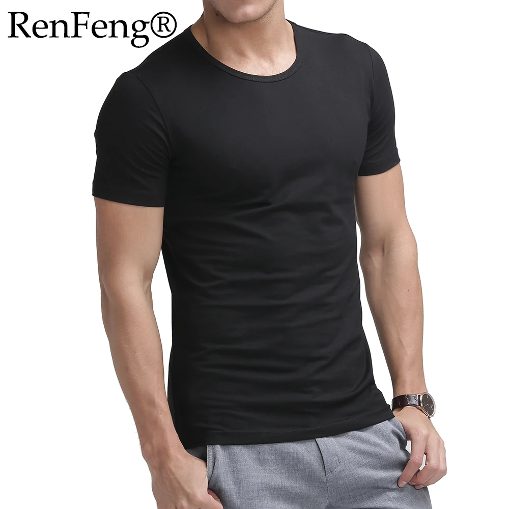 Мужская Уличная футболка camisetas masculina черная Однотонная оверсайз модная одежда