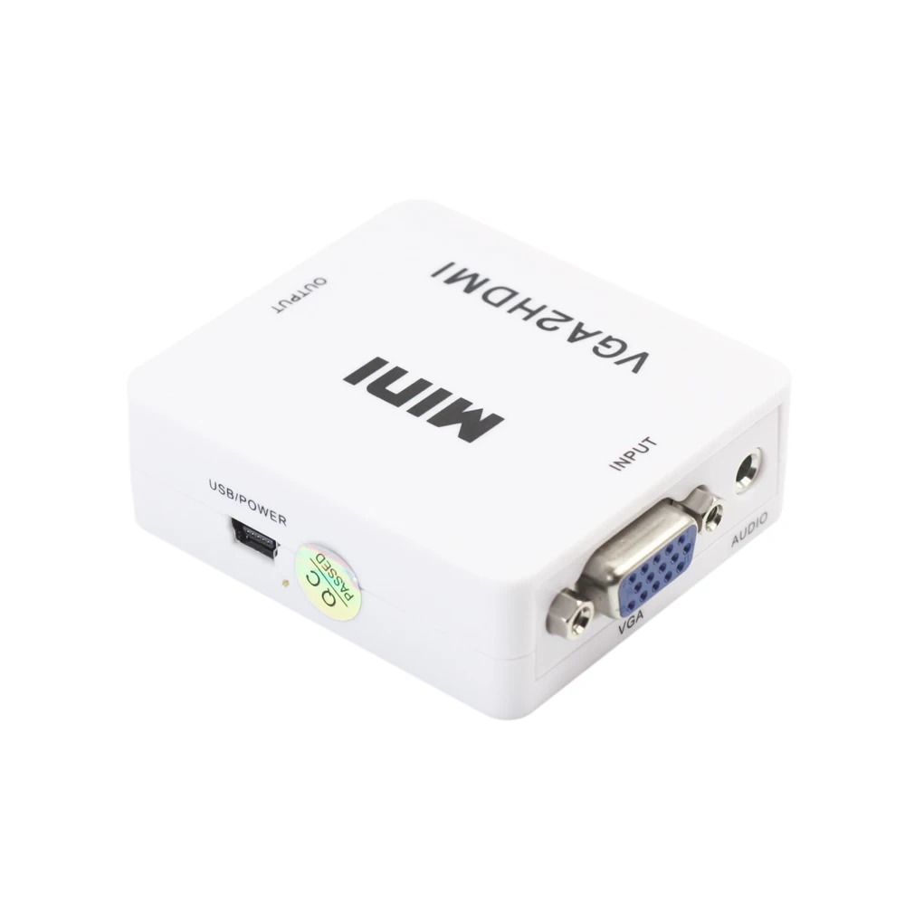 Адаптер AIXXCO Mini HD 1080P аудио VGA в HDMI HDTV адаптер с кабелем для ПК ноутбука и