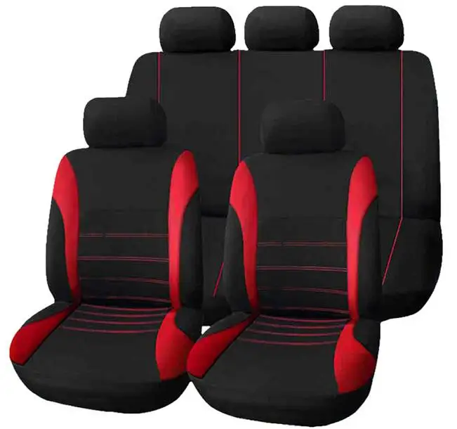 Nile универсальный чехол для автомобильных сидений комплект 9 шт. полный чехол для сиденья для Авто Автокресло защита роскошный дышащий сетчатый чехол для сиденья - Название цвета: red