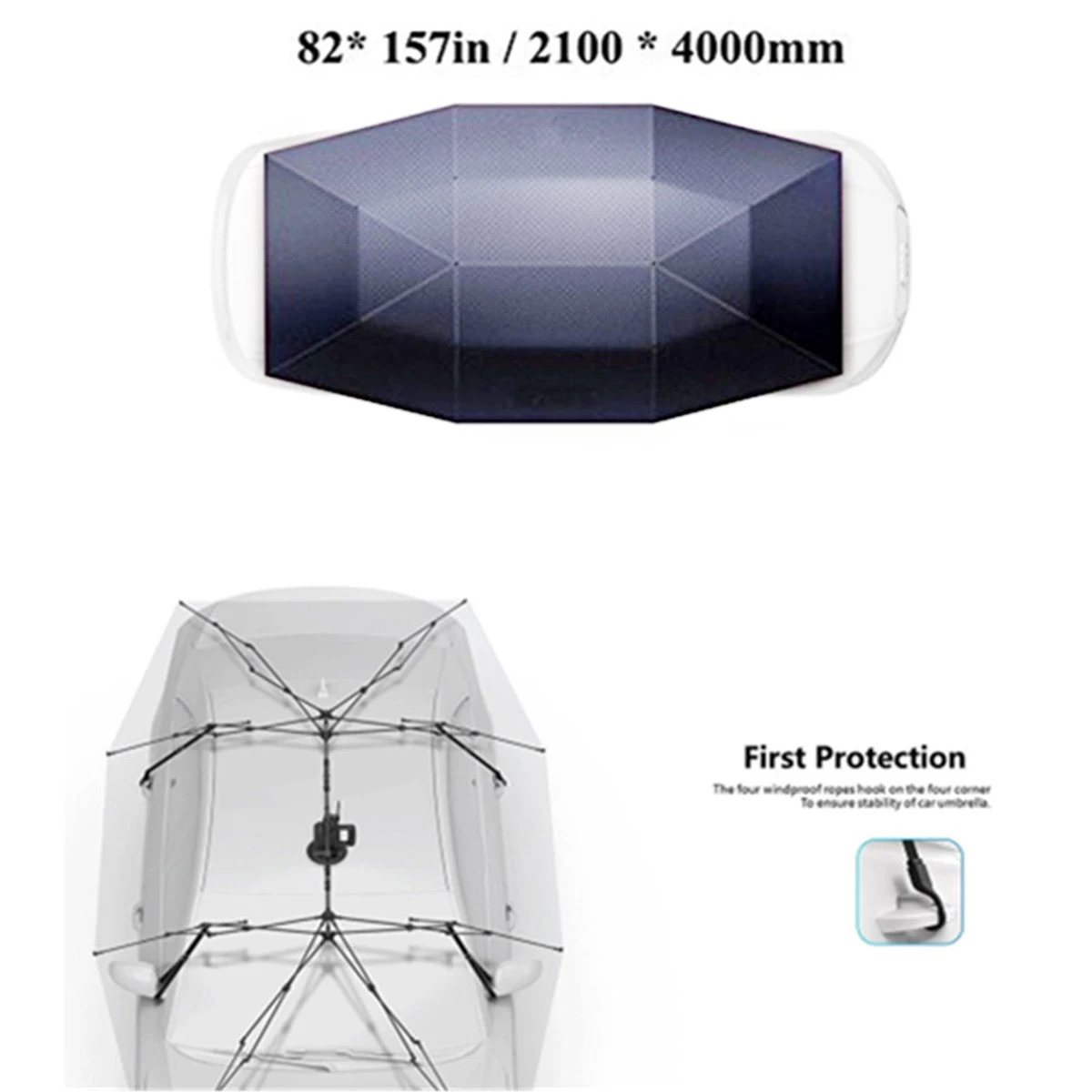 Полуавтоматическая наружная автомобильная палатка зонтик солнцезащитный козырек крышка на крышу анти-УФ комплект Автомобильный Зонт солнцезащитный козырек