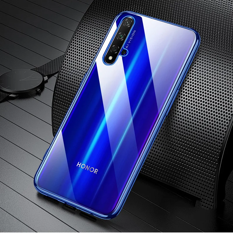 Прозрачный силиконовый чехол для Honor 20 с 3D лазерным покрытием мягкая задняя
