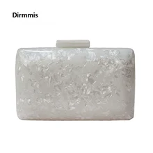 Женский акриловый кошелек, брендовая модная маленькая свадебная сумочка, роскошная Мраморная белая однотонная вечерняя сумочка, повседневный клатч