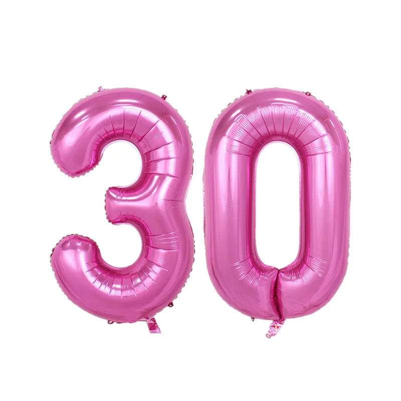 2 шт./компл. 32/40 дюймов цифровые 18/20/30/40/50 фольгированные воздушные шары для
