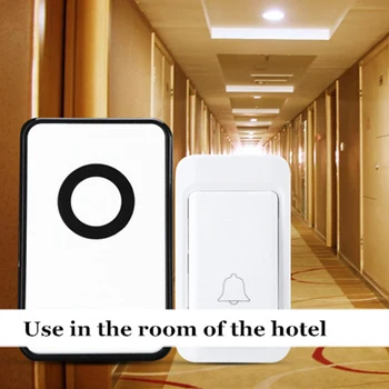 

38 Tunes Wireless Cordless Doorbell Remote Control Self Generating Electricity Door Bell No Need Battery Waterproof