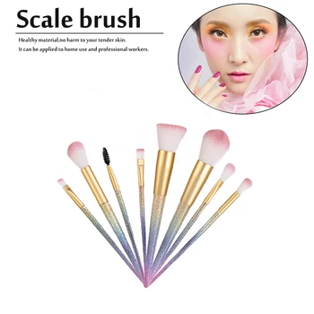 

10pcs/set Colorful Professional Facial Makeup Brushes Set Plastic Handle Foundation Powder Eyeshadow Cosmetic Makeup Brushes