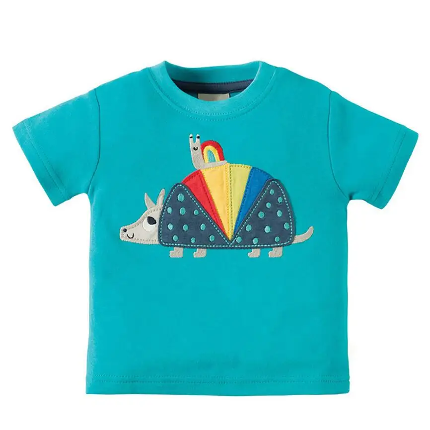 Little maven/ г. Летняя одежда для маленьких мальчиков; Детские футболки с короткими рукавами; хлопковые брендовые Забавные футболки с принтом животных