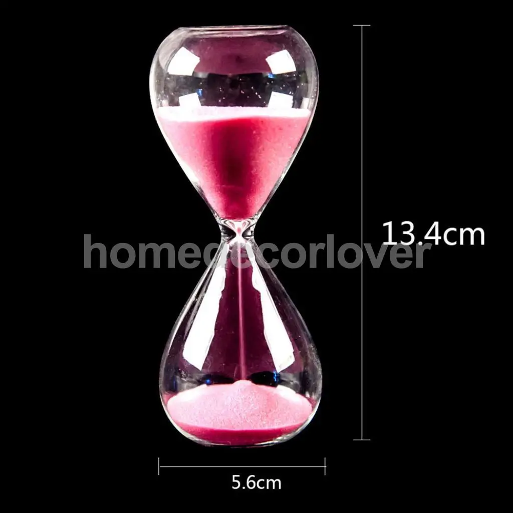 15 Minutes Sandglass Hourglass Sand Clock Timers Desktop Clock 7 Colors to Choose