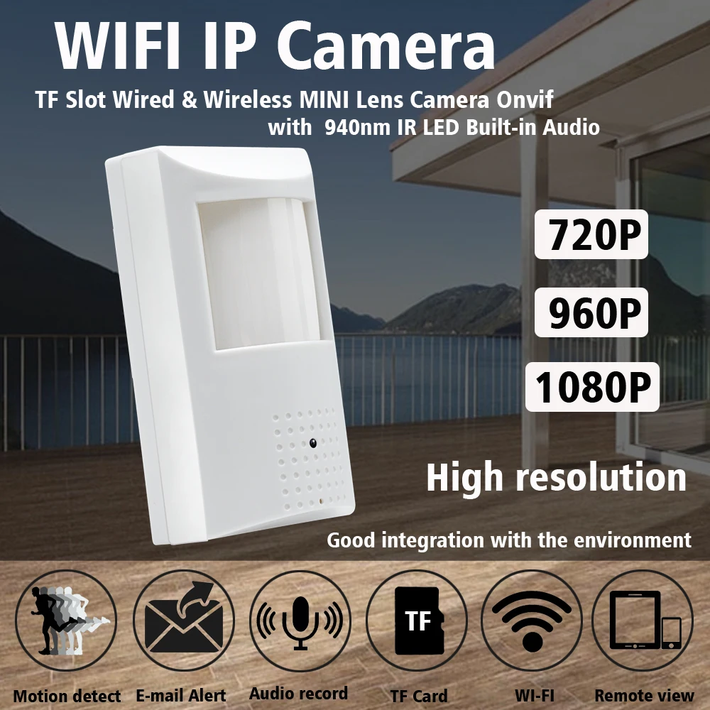 AOUERTK 1080P Мини Len WI FI Камера Обнаружение движения в помещении TF слот для карт памяти