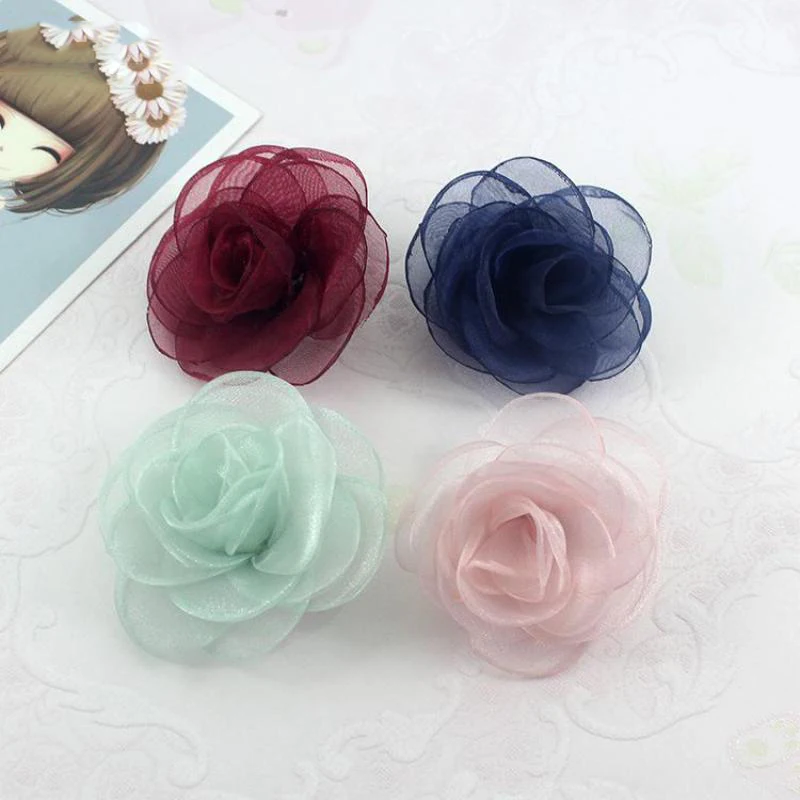 Handmade Fabric Flower Style Female Wedding Party Date Decorative Brooch Jewelry Pins Accessories Wholesale Free Shipping | Украшения и