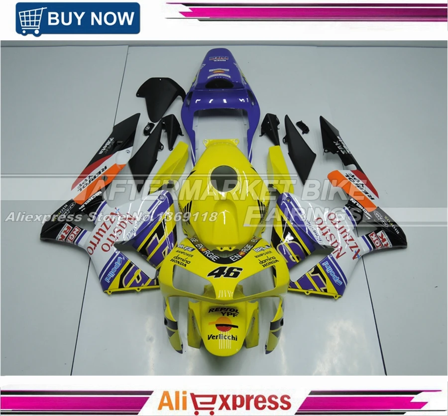 Для Honda CBR 600 RR 2003 2004 впрыскивание, АБС-пластик CBR600RR 03 04 Пользовательские Дизайн Мотоциклов обтекатель с комплектом кузова