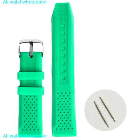 20mm Special Cyan Silicone Jelly Rubber Ladies Men Watch Band Straps WB1051I20JB