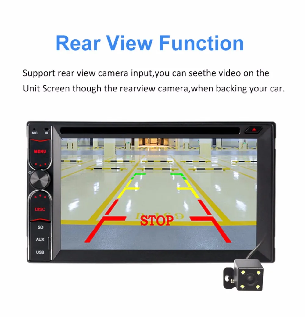 Discount 2GB RAM 32GB ROM 4 Core Android 6.0.1 Universal Central Multimidia Double 2din 2 din Car Radio DVD Player GPS Navigation 10