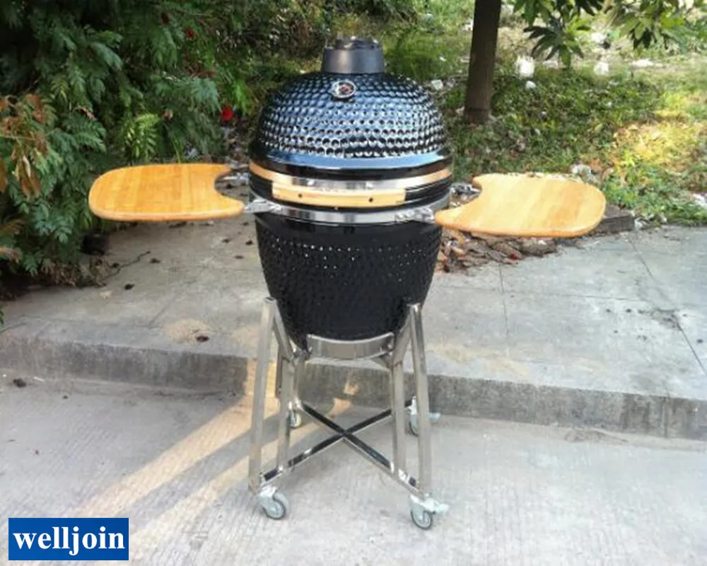 

Outdoor garden party BBQ ceramic charcoal smoked barbecue pits 21in and 23in