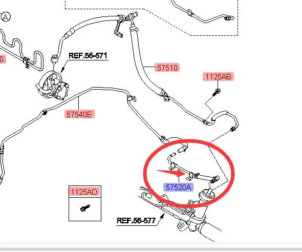 Рулевая машина возвратный шланг сборочный рулевая машина возвратный шланг для hyundai I45 SONATA YF AZERA для KIA K5 57520-2T100