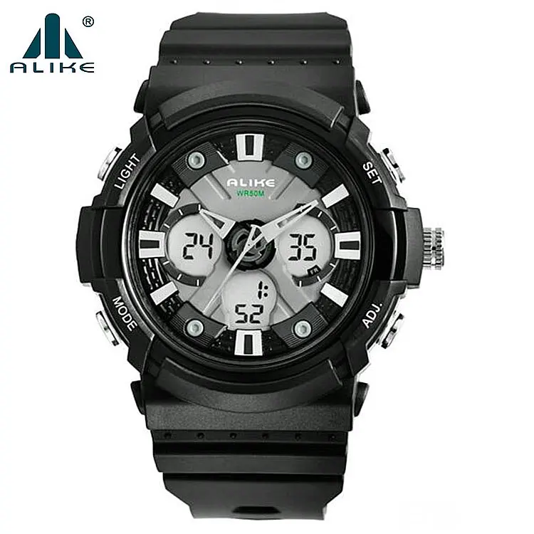 

2016 Brand ALIKE Military Sport Quartz Watch Men 50m Waterproof LED Analog Digital Watch Men Casual Wristwatch Relogio Masculino