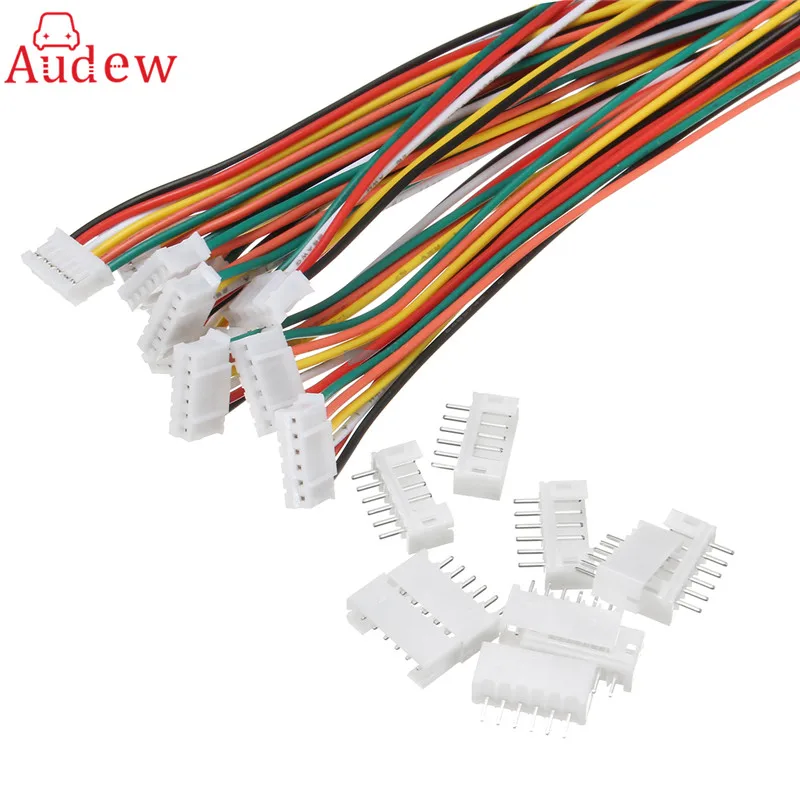 10Pcs Mini Micro JST 2.0 PH 5Pin Connector Plug With 30cm Wires Cables