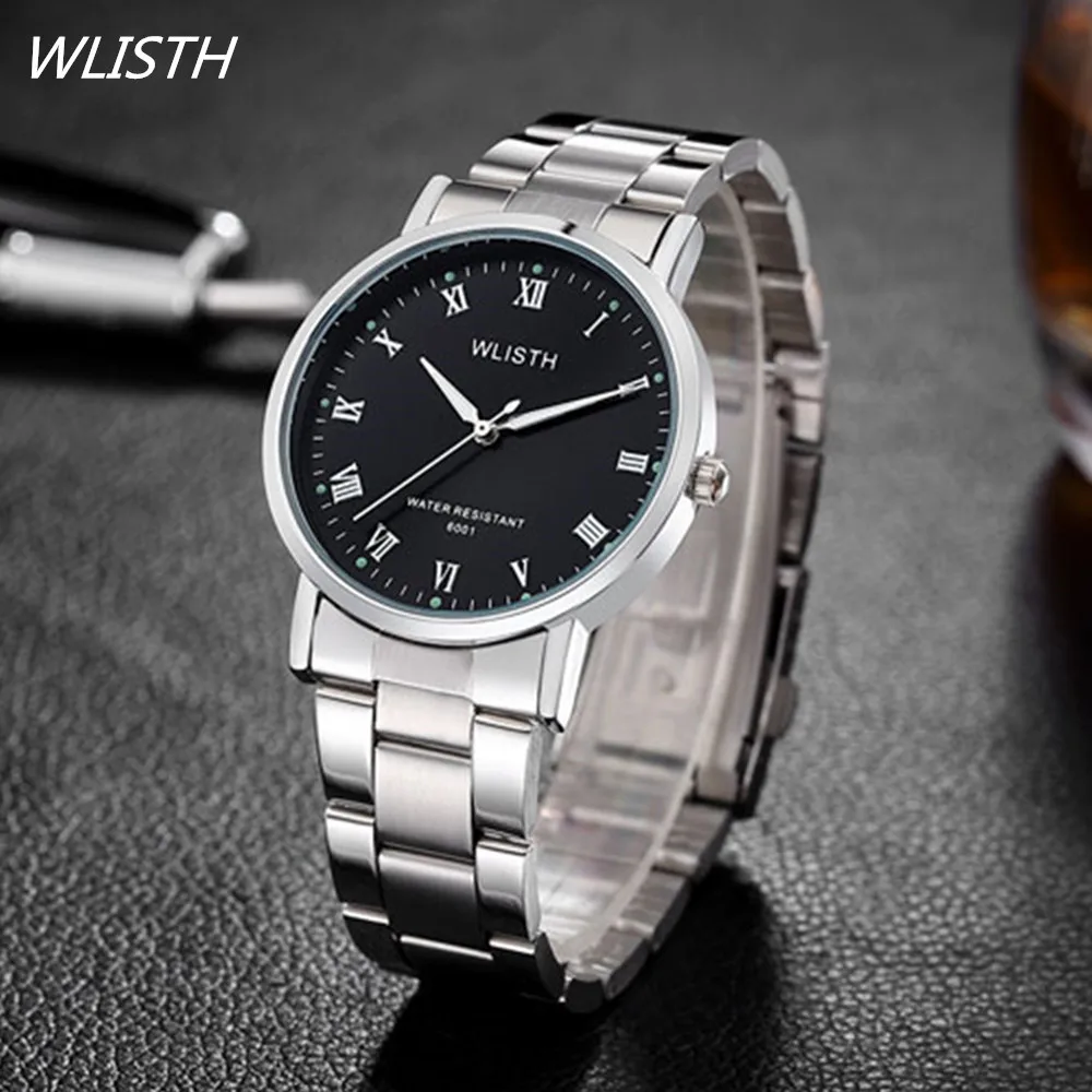 WLISTH Luxury brand Watches Men Fashion Quartz watch Full Stainless ...