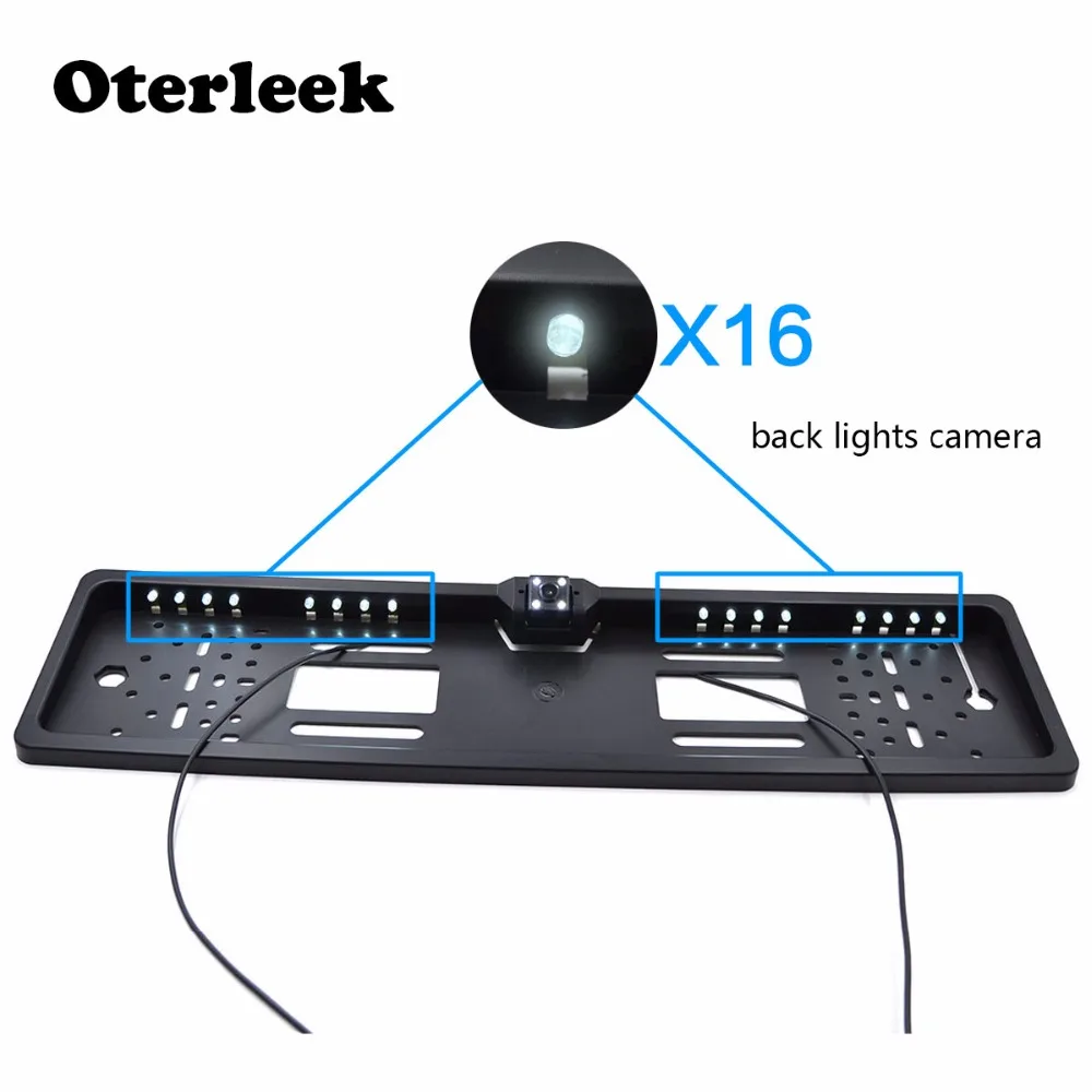 

Waterproof Car License Plate Frame Rear View Camera Vehicle Color 16 LED Night Vision
