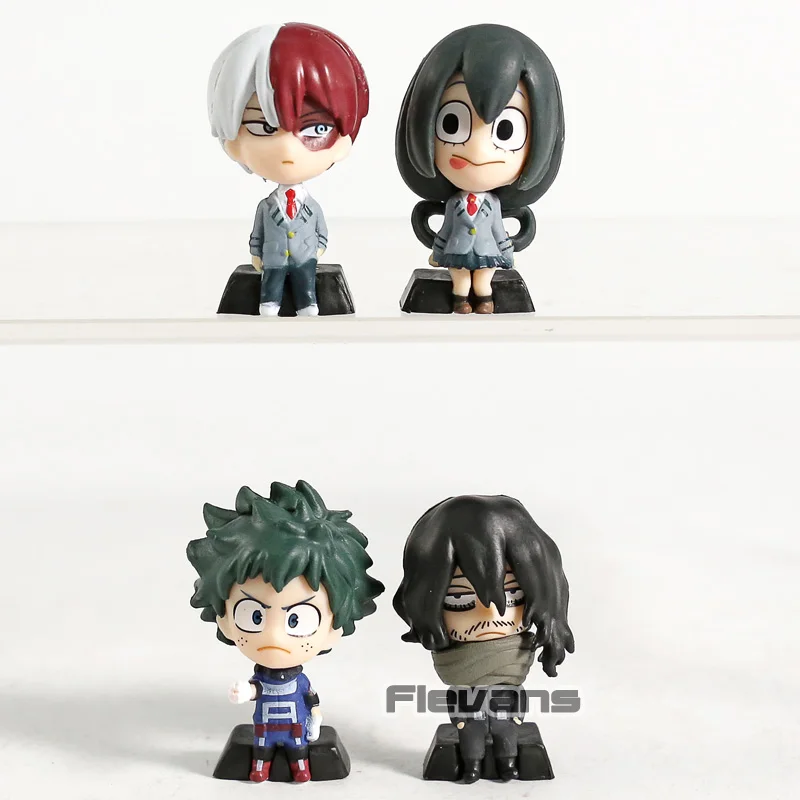 My Hero Academy Midoriya Izuku Todoroki Shoto Aizawa Shota Asui Tsuyu Kaminari Denki мини ПВХ Фигурки игрушки набор - Цвет: B