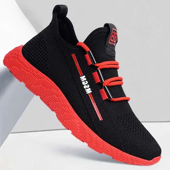 

New flying and weaving sports shoes breathable casual color men's shoes