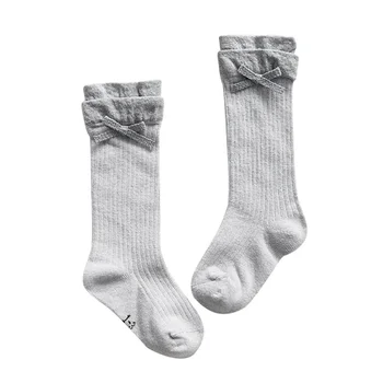 

Baby socks 12-24 months Cute Socks Bowknot Design Cotton Long Socks Party Infant Children Soft Crib Leg Warmer
