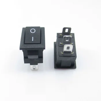 

5 pcs/lot KCD1 15*10mm 2PIN Boat Rocker Switch SPST Snap-in on off Micro switch 3A/250V Mini