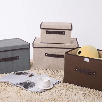 

Non-woven Storage Box 2 Sets Of Clothing Cosmetics Toys Books Storage Consolidation Box Multi-functional Home Storage Organizers