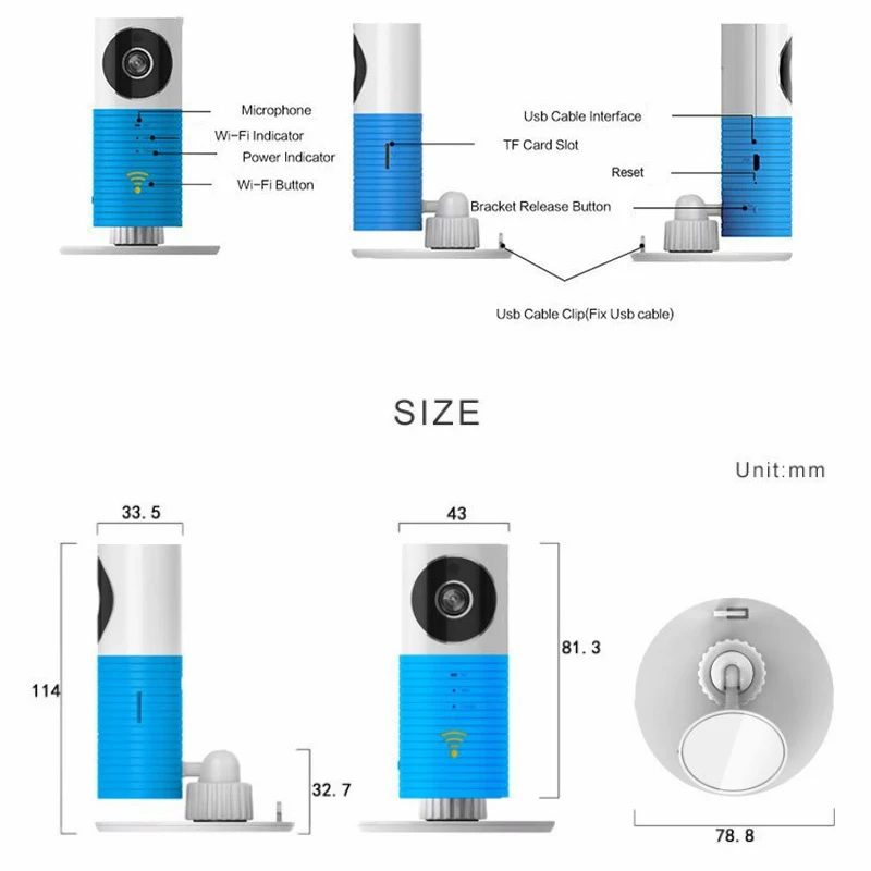  Wifi baby Monitor IR Night vision Babysitter Infant Intercom PIR Motion Detection Wifi Security 720