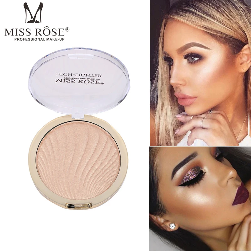 

Miss Rose Highlighter Brighten Powder Palette Long Lasting Easy to wear Bronzer Glow Whitening Concealer Base Makeup