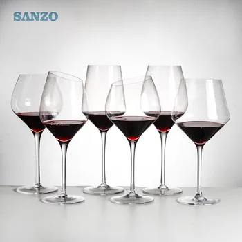 

Manual blowing to develop lead-free crystal glass oblique mouth high red wine cup spot 900033/900046/900016