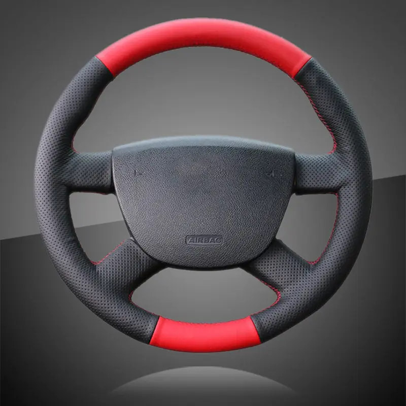 

Braid On The Steering Wheel Cover for Ford Focus 2 2005-2011 for Ford Kuga 2008-2011 C-MAX 2007-2010 Car Leather Steering Covers