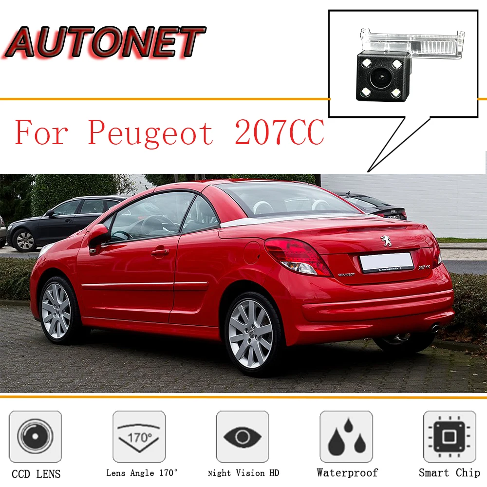 AUTONET камера заднего вида для peugeot 207CC 207cc 2D coupe CCD ночное видение/камера номерного знака/камера заднего вида