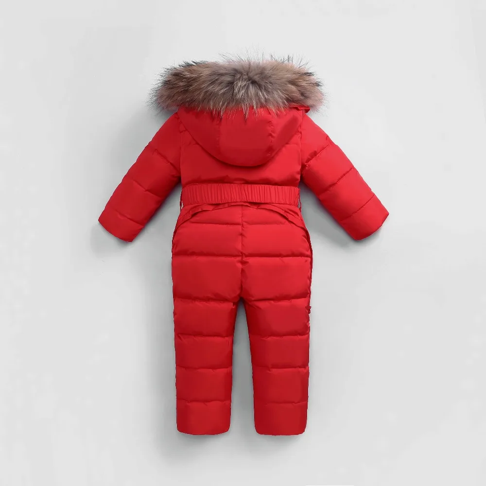 Baby Rompers New Baby Jumpsuits Boys Girls Winter Overalls Rompers Kids Snowsuit Duck Down Children Jumpsuit Hooeded Rompers