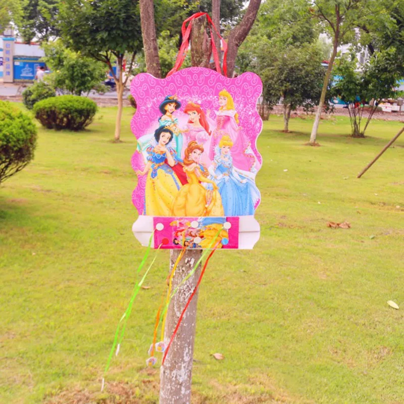 

1 Pcs Cute princess paper folding Pinata children girls boys Birthday Party supplier happy birthday decoration
